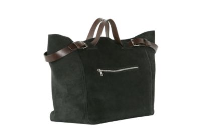 Deconstructed Tote Bag in Black Canvas